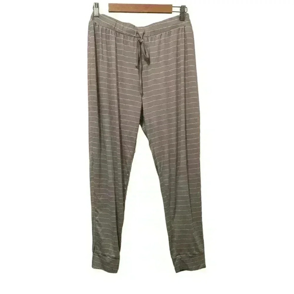 Tahari Other - Women's Tahari Relaxed Fit Gray Striped Drawstring Jogger Pijama Pants Size L